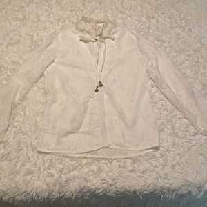White laced blouse (lined)